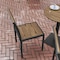 Flash Furniture Natural/Gray Armless Faux Teak Patio Dining Chair SB-CA108-NAT-GG - alternate 2